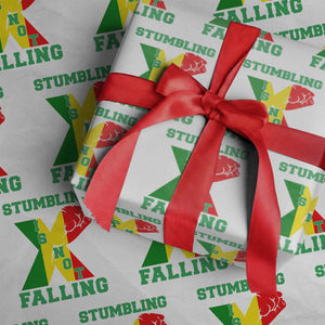 Stumbling Is Not Falling Wrapping Paper Roll African American Black History Month TS12 White Print Your Wear