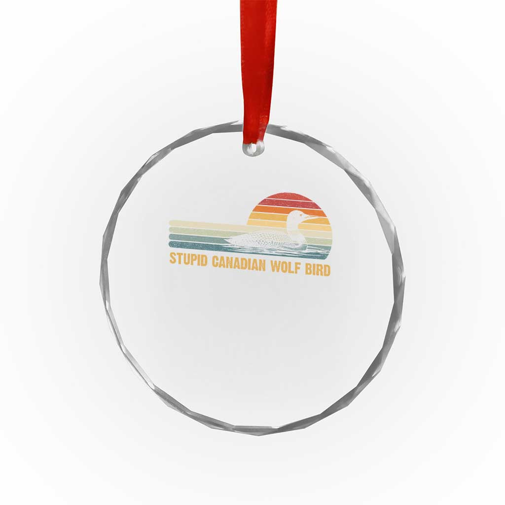 Stupid Canadian Wolf Bird Crystal Glass Ornament Retro LGBT Hockey Fan TS10 Print Your Wear