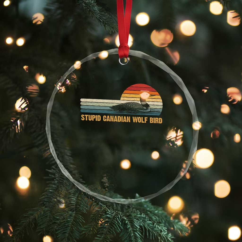 Stupid Canadian Wolf Bird Crystal Glass Ornament Retro LGBT Hockey Fan TS10 Print Your Wear