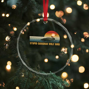 Stupid Canadian Wolf Bird Crystal Glass Ornament Retro LGBT Hockey Fan TS10 Print Your Wear