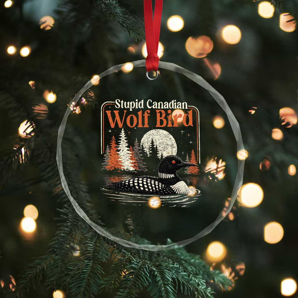 Stupid Canadian Wolf Bird Crystal Glass Ornament Retro LGBT Hockey Fan Romance TS10 Print Your Wear