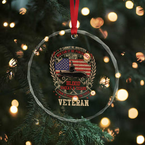 Submarine Veteran Crystal Glass Ornament It Cannot Be Inherited Nor Can It Be Purchased I Have Earned It TS11 Print Your Wear