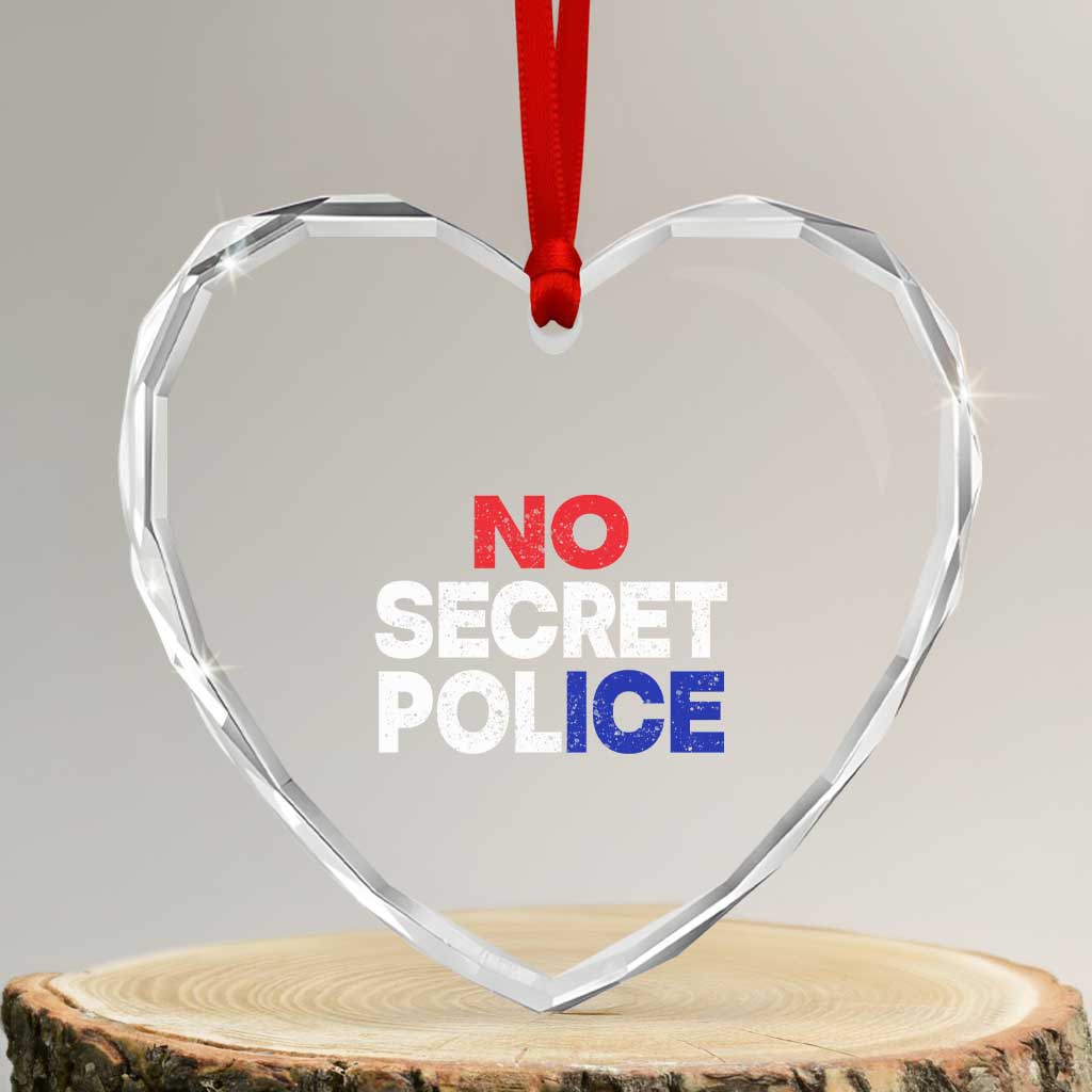 Subtle Abolish Ice Heart Crystal Glass Ornament No Secret Police TS10 Transparent Glass 3'' Heart Print Your Wear