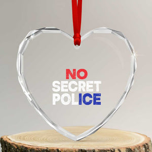 Subtle Abolish Ice Heart Crystal Glass Ornament No Secret Police TS10 Transparent Glass 3'' Heart Print Your Wear