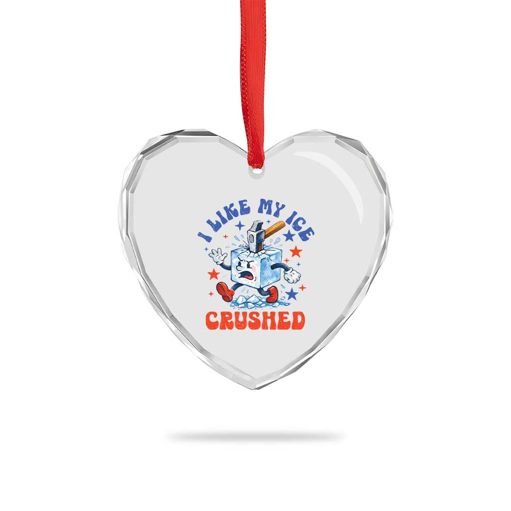 Subtle Abolish ICE Heart Crystal Glass Ornament Vintage I Like My Ice Crushed TS10 Print Your Wear