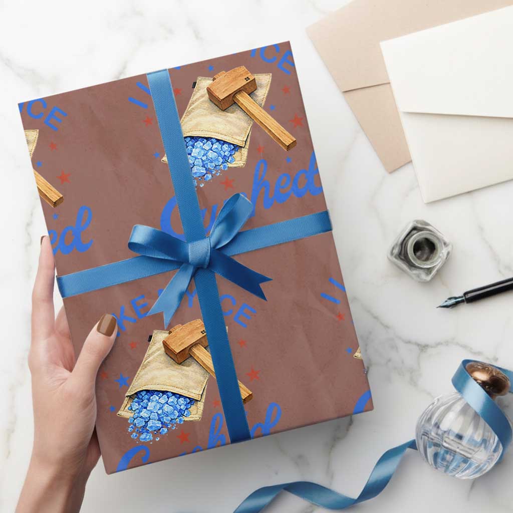 Subtle Abolish ICE Wrapping Paper Roll Funny Vintage I Like My Ice Crushed TS10 Light Blue Print Your Wear