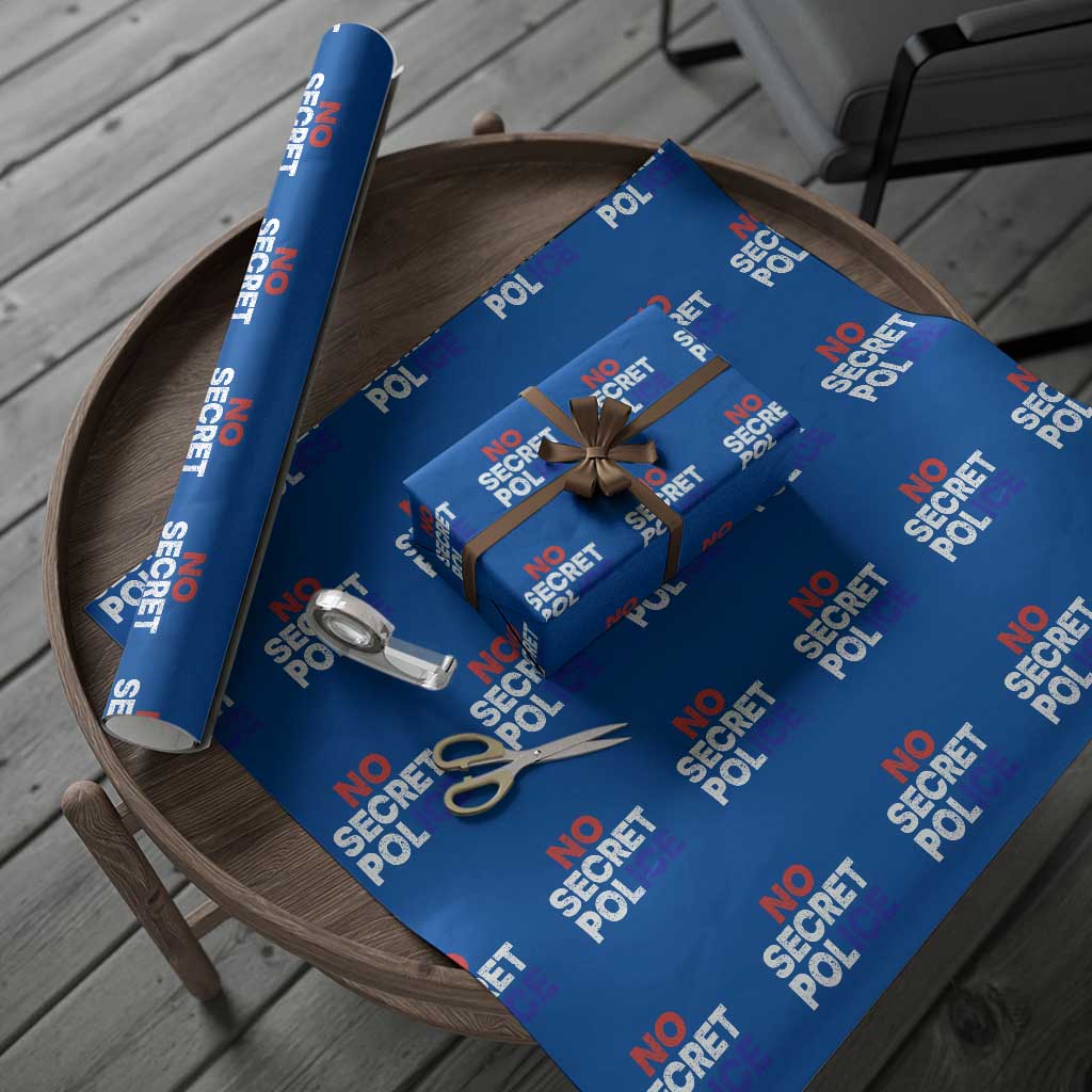 Subtle Abolish Ice Wrapping Paper Roll No Secret Police TS10 Blue Print Your Wear