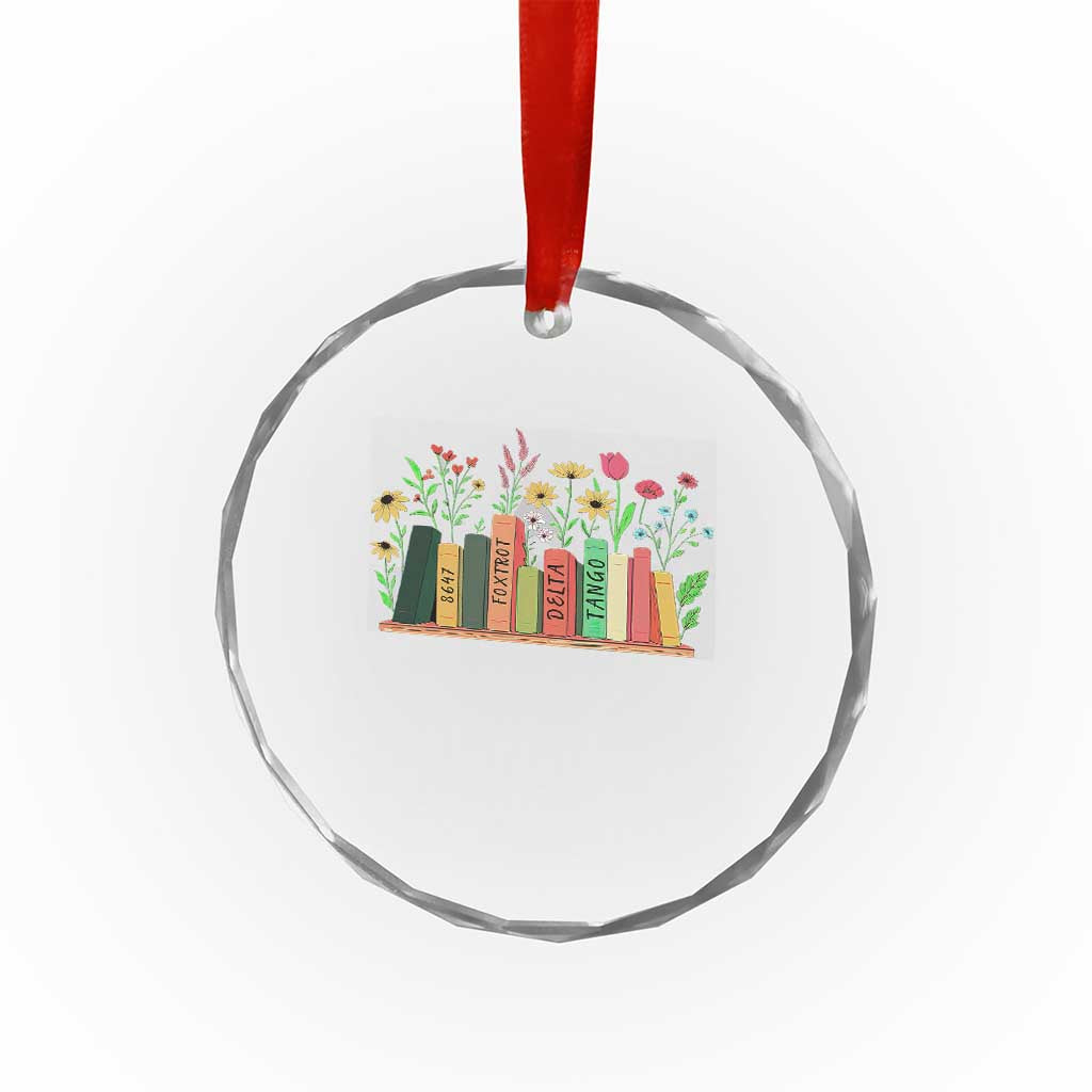 Subtle FDT 8647 Crystal Glass Ornament Foxtrots Deltas Tangos Book Lovers Flower TS02 Print Your Wear