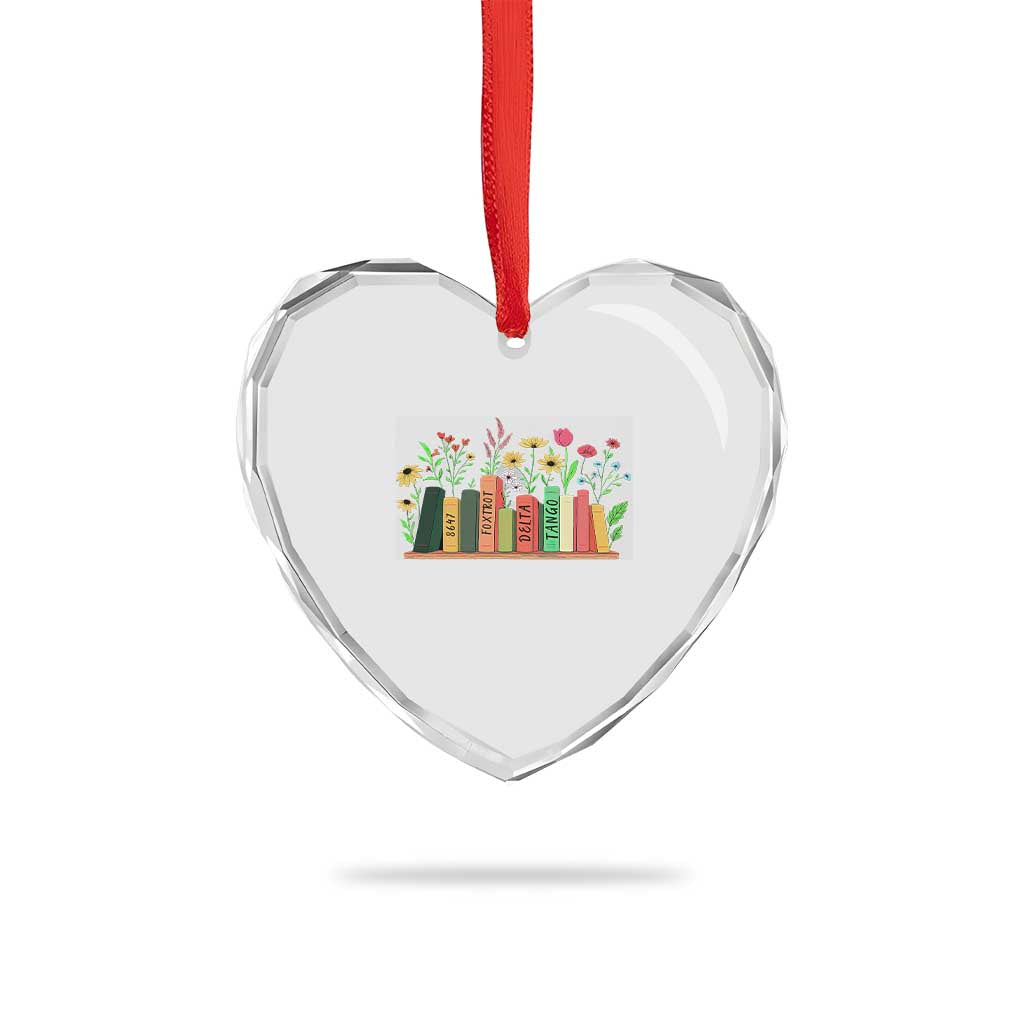 Subtle FDT 8647 Heart Crystal Glass Ornament Foxtrots Deltas Tangos Book Lovers Flower TS02 Print Your Wear