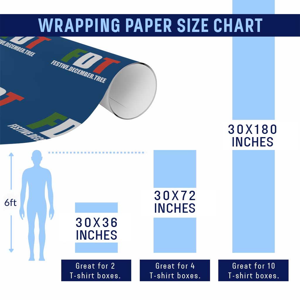 Subtle FDT Christmas Wrapping Paper Roll Hidden Message Funny Festive December Tree TS10 Print Your Wear