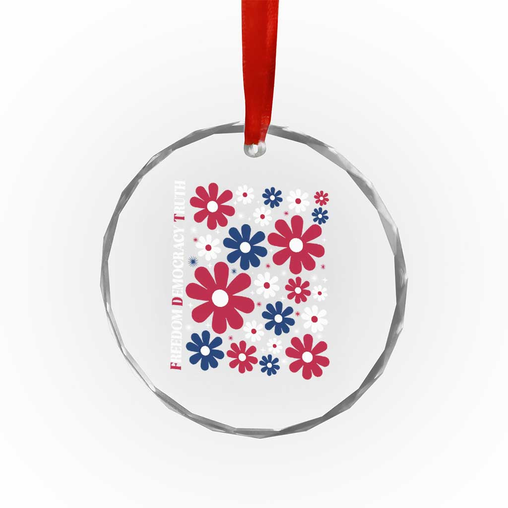 Subtle FDT Crystal Glass Ornament Boho Floral Red White Blue Social Justice TS10 Print Your Wear