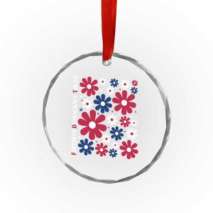 Subtle FDT Crystal Glass Ornament Boho Floral Red White Blue Social Justice TS10 Print Your Wear
