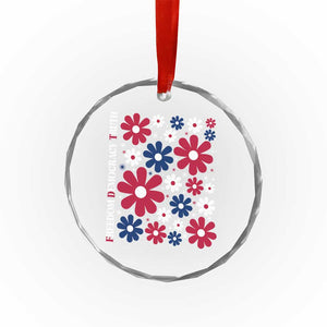 Subtle FDT Crystal Glass Ornament Boho Floral Red White Blue Social Justice TS10 Print Your Wear