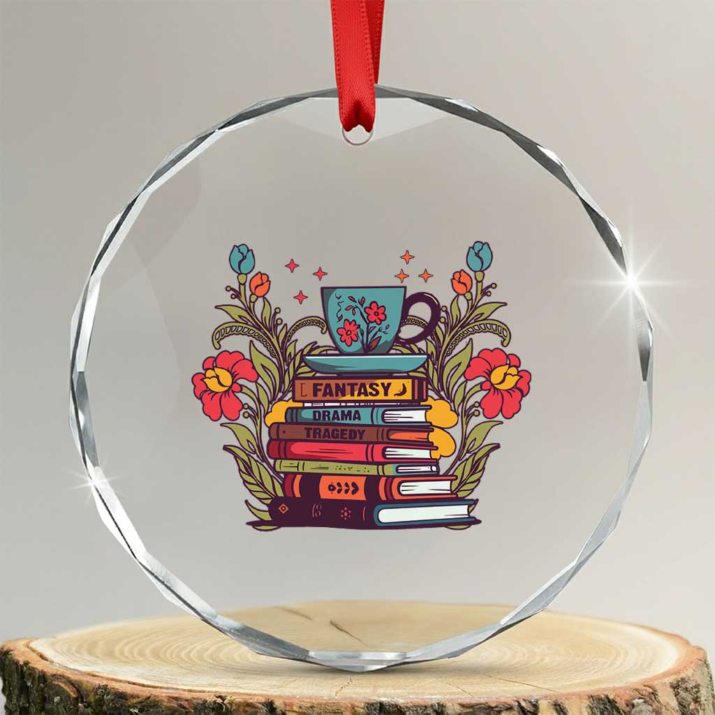 Subtle FDT Crystal Glass Ornament Fantasy Drama Tragedy Book Lover TS02 Transparent Glass 3'' Circle Print Your Wear