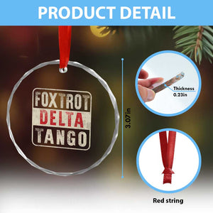 Subtle FDT Crystal Glass Ornament Foxtrots Delta Tangos TS10 Print Your Wear