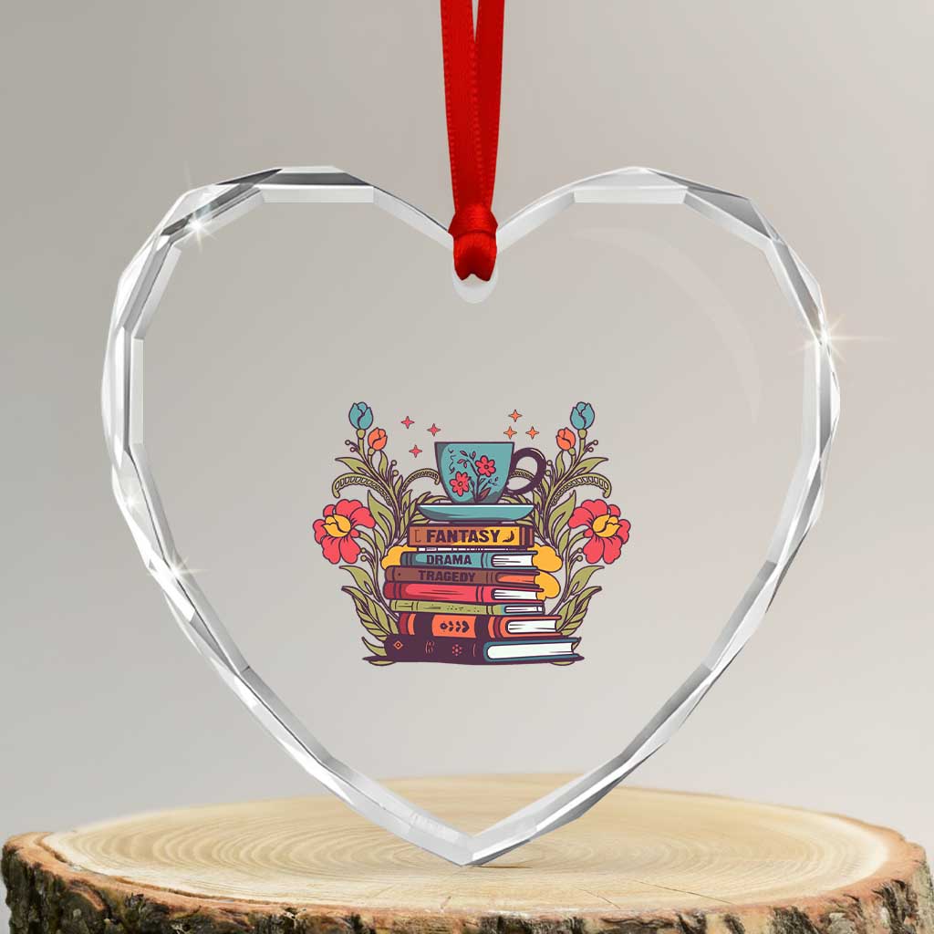Subtle FDT Heart Crystal Glass Ornament Fantasy Drama Tragedy Book Lover TS02 Transparent Glass 3'' Heart Print Your Wear
