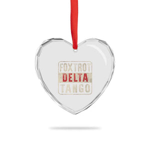 Subtle FDT Heart Crystal Glass Ornament Foxtrots Delta Tangos TS10 Print Your Wear