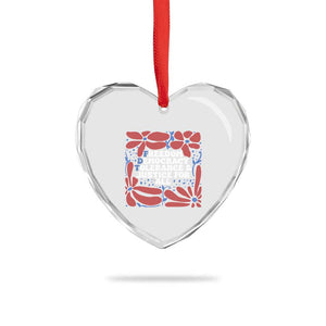 Subtle FDT Heart Crystal Glass Ornament Freedom Democracy Tolerence and Justice For All TS02 Print Your Wear