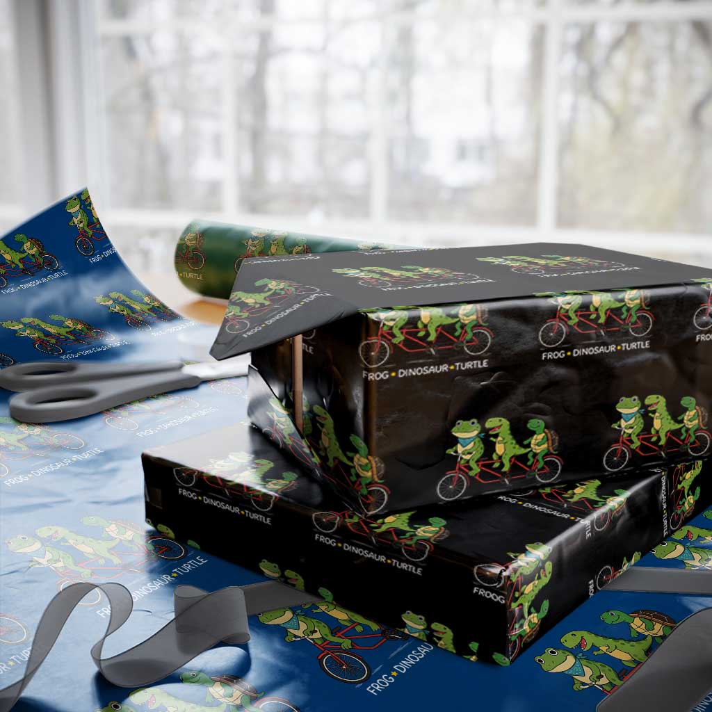 Subtle FDT Wrapping Paper Roll Frog Dinosaur Turtle Political Satire TS10 Black Print Your Wear