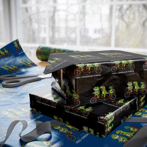 Subtle FDT Wrapping Paper Roll Frog Dinosaur Turtle Political Satire TS10 Black Print Your Wear