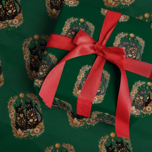 Subtle FDT Wrapping Paper Roll Vintage Flower Black Cat Social Activist TS10 Green Print Your Wear