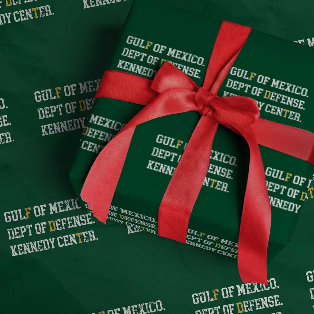 Subtle FDT Wrapping Paper Roll Vintage Gulf of Mexico Dept Of Defense Kennedy Center TS10 Green Print Your Wear