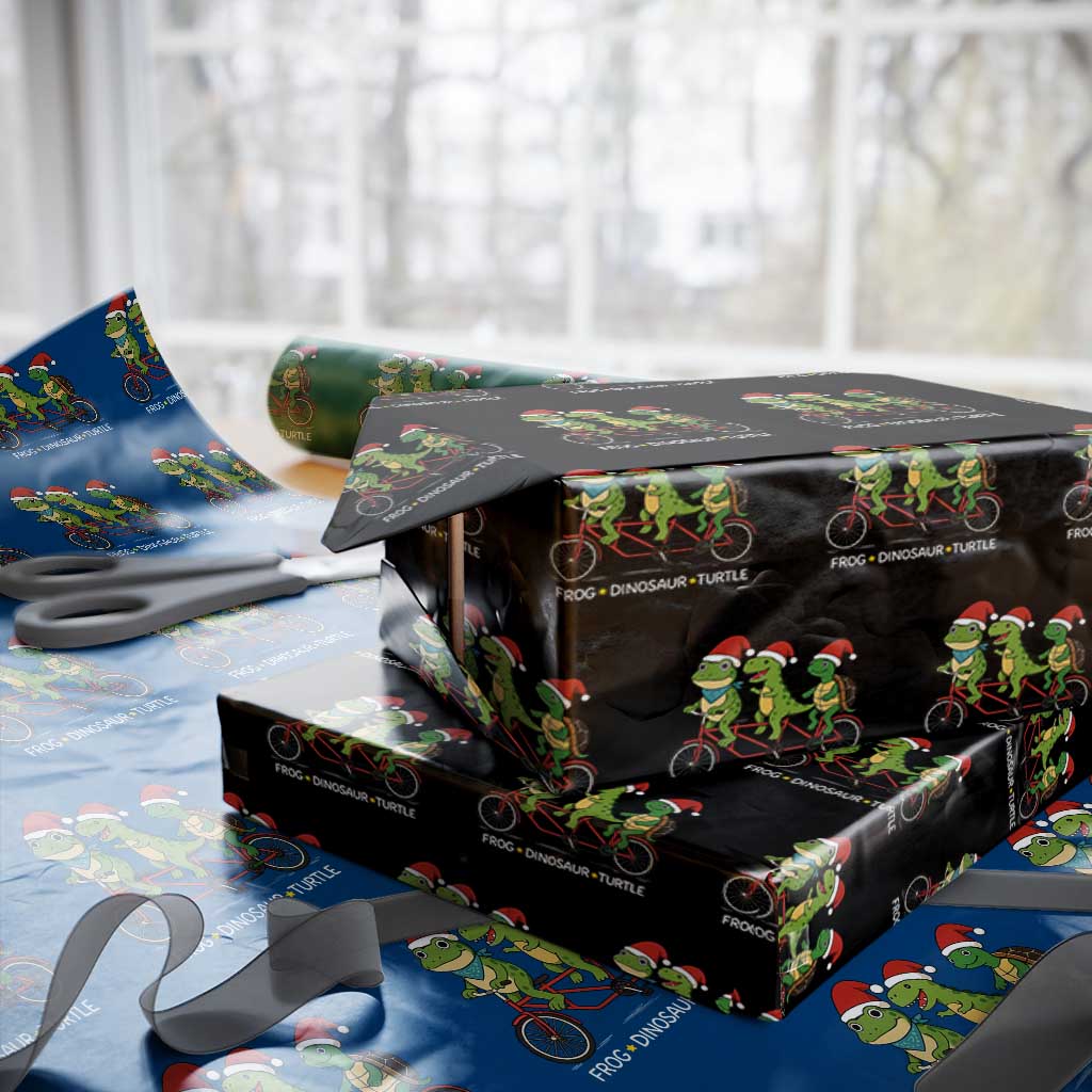 Subtle FDT Xmas Wrapping Paper Roll Frog Dinosaur Turtle Political Satire TS10 Black Print Your Wear