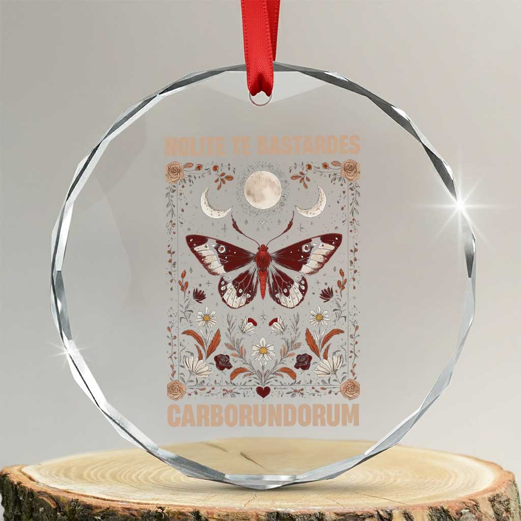 Subtle Feminist Crystal Glass Ornament Women's Rights Dont Let The Bastards Grind You Down TS10 Transparent Glass 3'' Circle Print Your Wear
