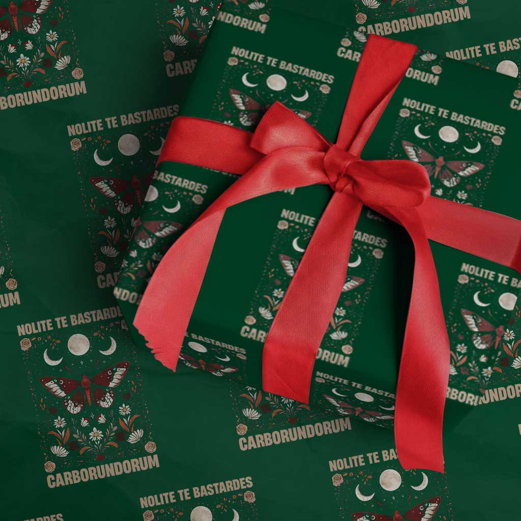 Subtle Feminist Wrapping Paper Roll Women's Rights Dont Let The Bastards Grind You Down TS10 Green Print Your Wear