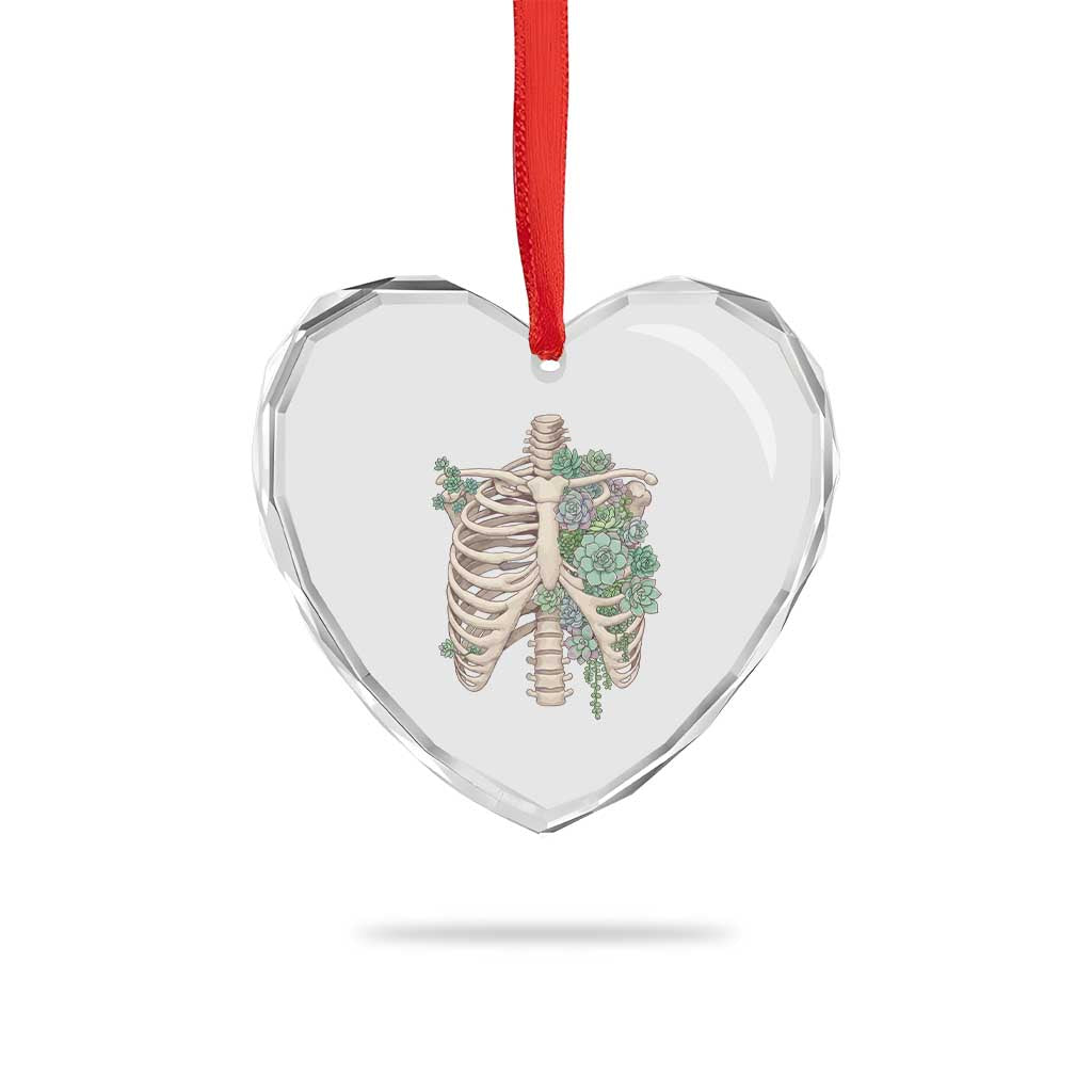 Succulent Body Skeleton Heart Crystal Glass Ornament Creepy Plant Lover Gift TS12 Print Your Wear