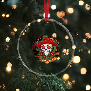 Sugar Skull Mexican Christmas Crystal Glass Ornament TS14 Print Your Wear