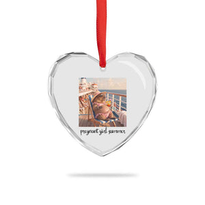 Summer Capybara Pregnancy Heart Crystal Glass Ornament Baby Announcement Gift