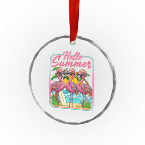 Summer Flamingo Pink Crystal Glass Ornament Tropical Palm Tree Beach Vacation TS14 Print Your Wear