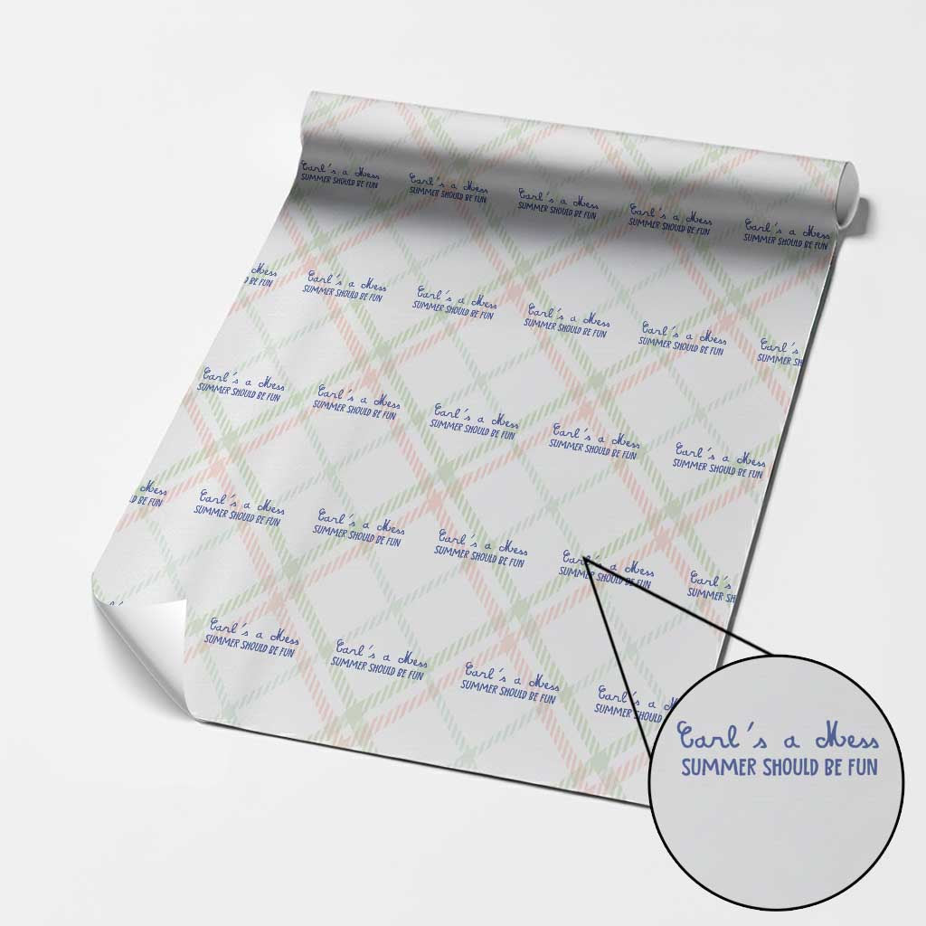 Summer Should be Fun Wrapping Paper Roll Funny Reality TV Carl's a Mess Meme TS14 Christmas Plaid Print Your Wear