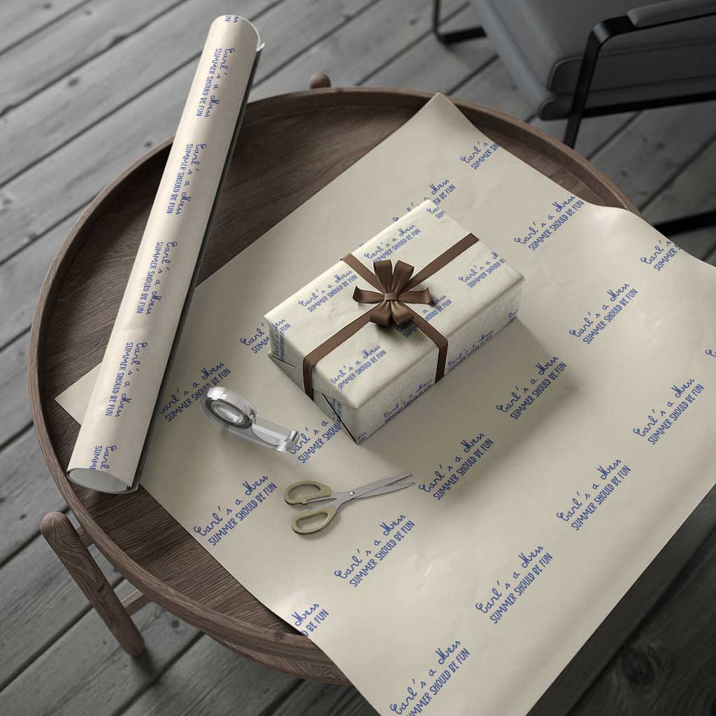 Summer Should be Fun Wrapping Paper Roll Funny Reality TV Carl's a Mess Meme TS14 Beige Print Your Wear