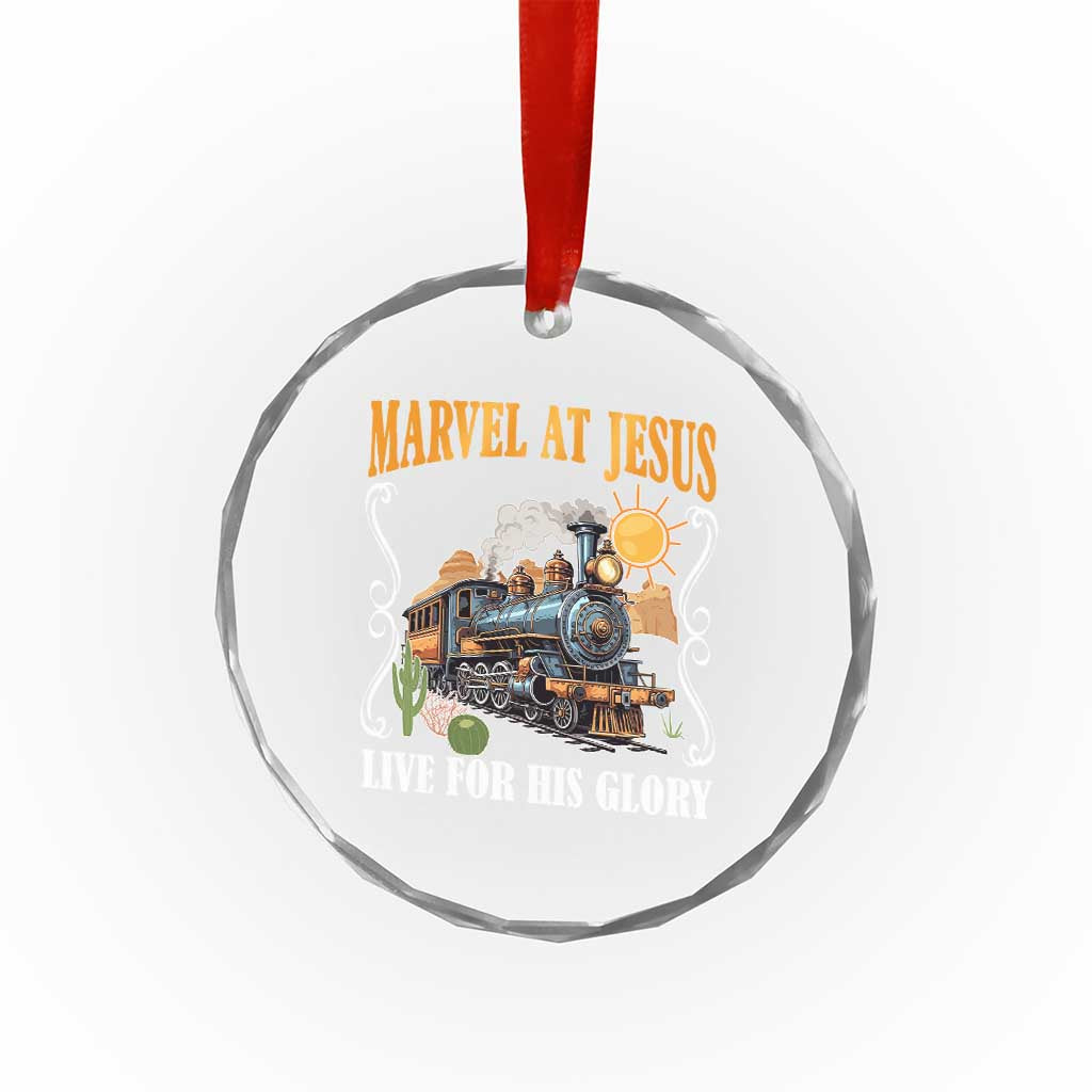 Summer VBS 2025 Crystal Glass Ornament Marvel at Jesus Live for His Glory Christian Bible Camp TS02 Print Your Wear