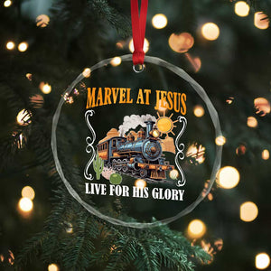 Summer VBS 2025 Crystal Glass Ornament Marvel at Jesus Live for His Glory Christian Bible Camp TS02 Print Your Wear