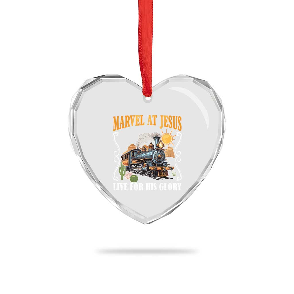 Summer VBS 2025 Heart Crystal Glass Ornament Marvel at Jesus Live for His Glory Christian Bible Camp TS02 Print Your Wear