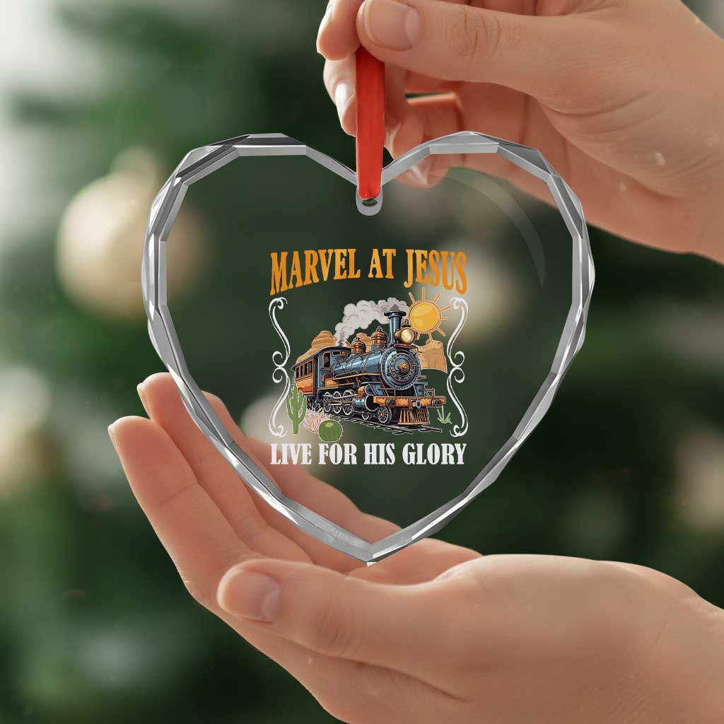 Summer VBS 2025 Heart Crystal Glass Ornament Marvel at Jesus Live for His Glory Christian Bible Camp TS02 Print Your Wear
