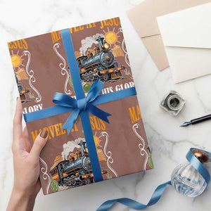 Summer VBS 2025 Wrapping Paper Roll Marvel at Jesus Live for His Glory Christian Bible Camp TS02 Mocha Print Your Wear