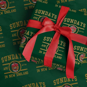 Sundays Are Better In NE Wrapping Paper Roll Game Day Lover Gift TS12 Green Print Your Wear