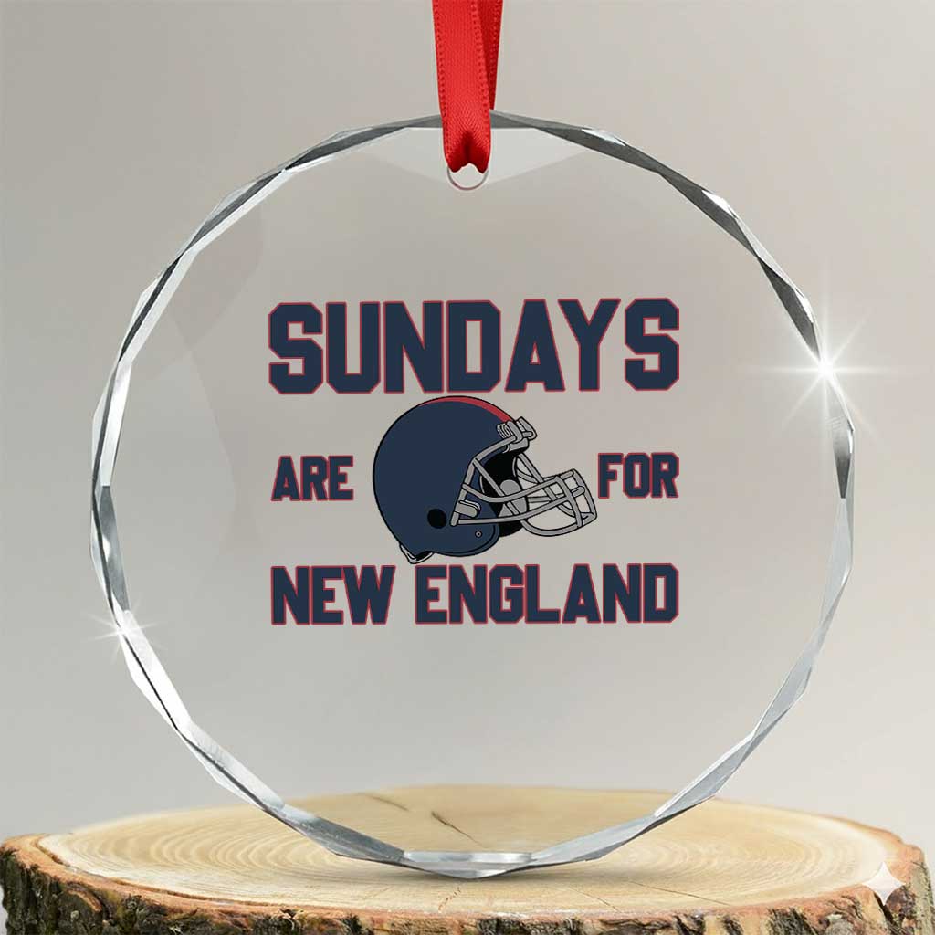 Sundays Are For NE Crystal Glass Ornament Game Day Lover Gift TS12 Transparent Glass 3'' Circle Print Your Wear