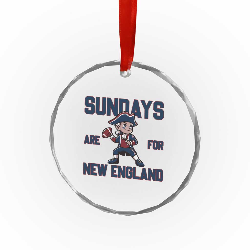Sundays Are For NE Crystal Glass Ornament Game Day Sports Fan Gift TS12 Print Your Wear