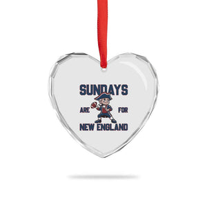 Sundays Are For NE Heart Crystal Glass Ornament Game Day Sports Fan Gift TS12 Print Your Wear