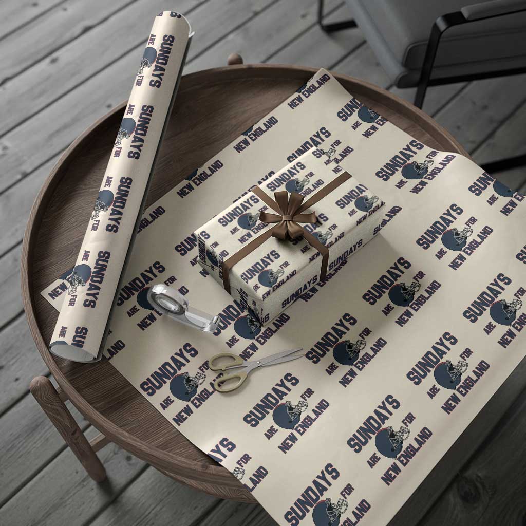 Sundays Are For NE Wrapping Paper Roll Game Day Lover Gift TS12 Beige Print Your Wear