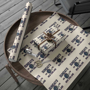 Sundays Are For NE Wrapping Paper Roll Game Day Lover Gift TS12 Beige Print Your Wear