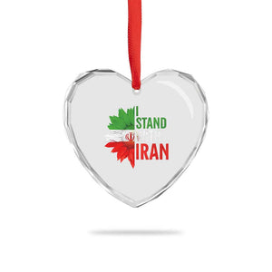 Sunflower Iran Flag Heart Crystal Glass Ornament Persian Freedom I Stand With Iran TS10 Print Your Wear