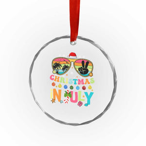 Sunglasses Beach Christmas in July Crystal Glass Ornament Santa Summer Xmas TS10 Print Your Wear