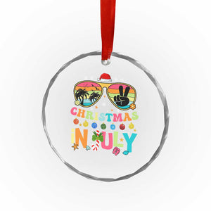 Sunglasses Beach Christmas in July Crystal Glass Ornament Santa Summer Xmas TS10 Print Your Wear