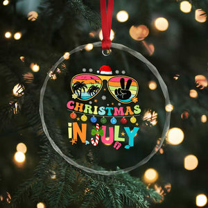Sunglasses Beach Christmas in July Crystal Glass Ornament Santa Summer Xmas TS10 Print Your Wear